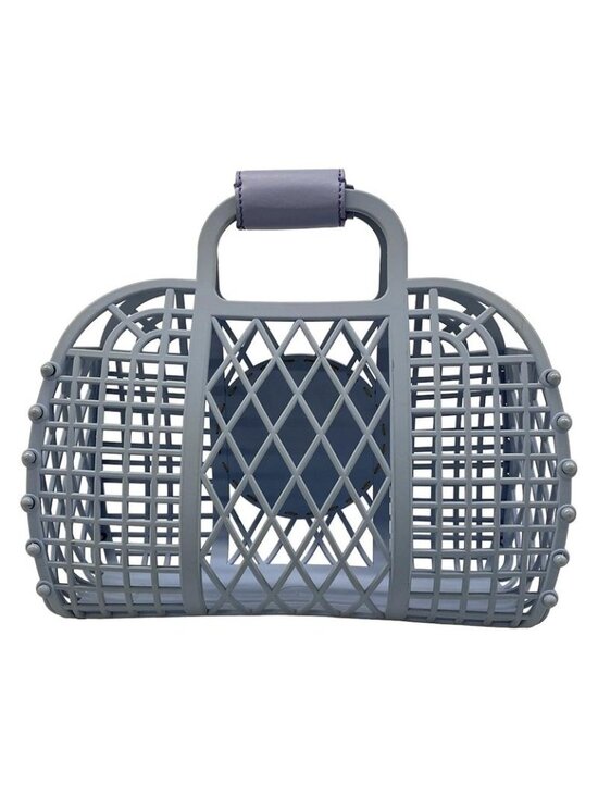 Fendi Tote Basket Small Light Blue Leather - Picture 3 of 15